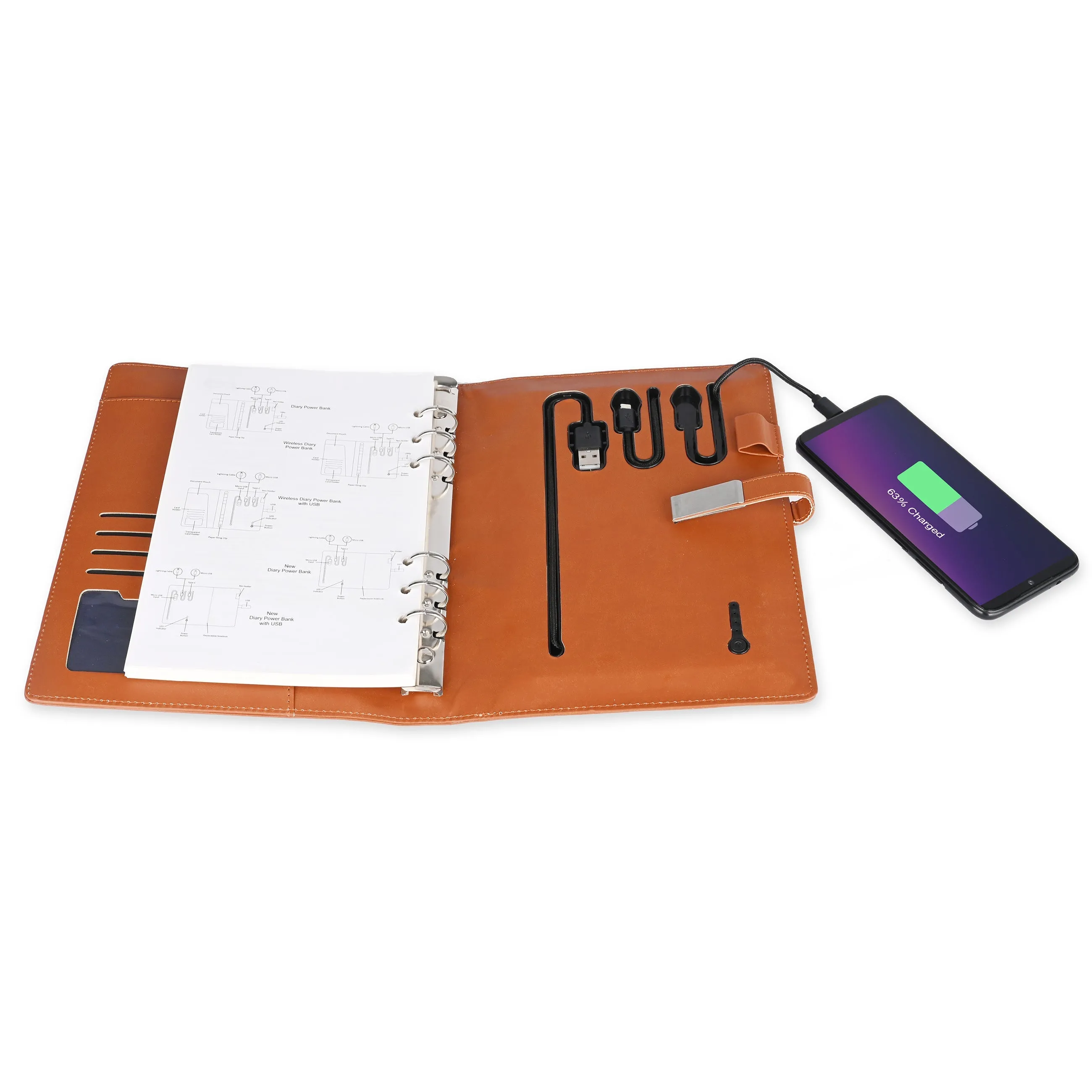 Wireless Diary Power Bank 5000 mAh