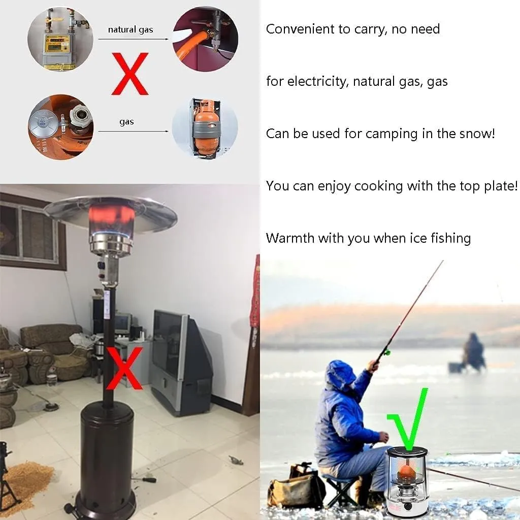 Wood Burning Stove, Wood Stove with Chimney Pipes, 11-Inch Window, for Hiking, Camping, Ice Fishing, Picnics, Hiking, Travel, Backpacking, Picnics, Barbecues, Outdoor, Survival Adventure