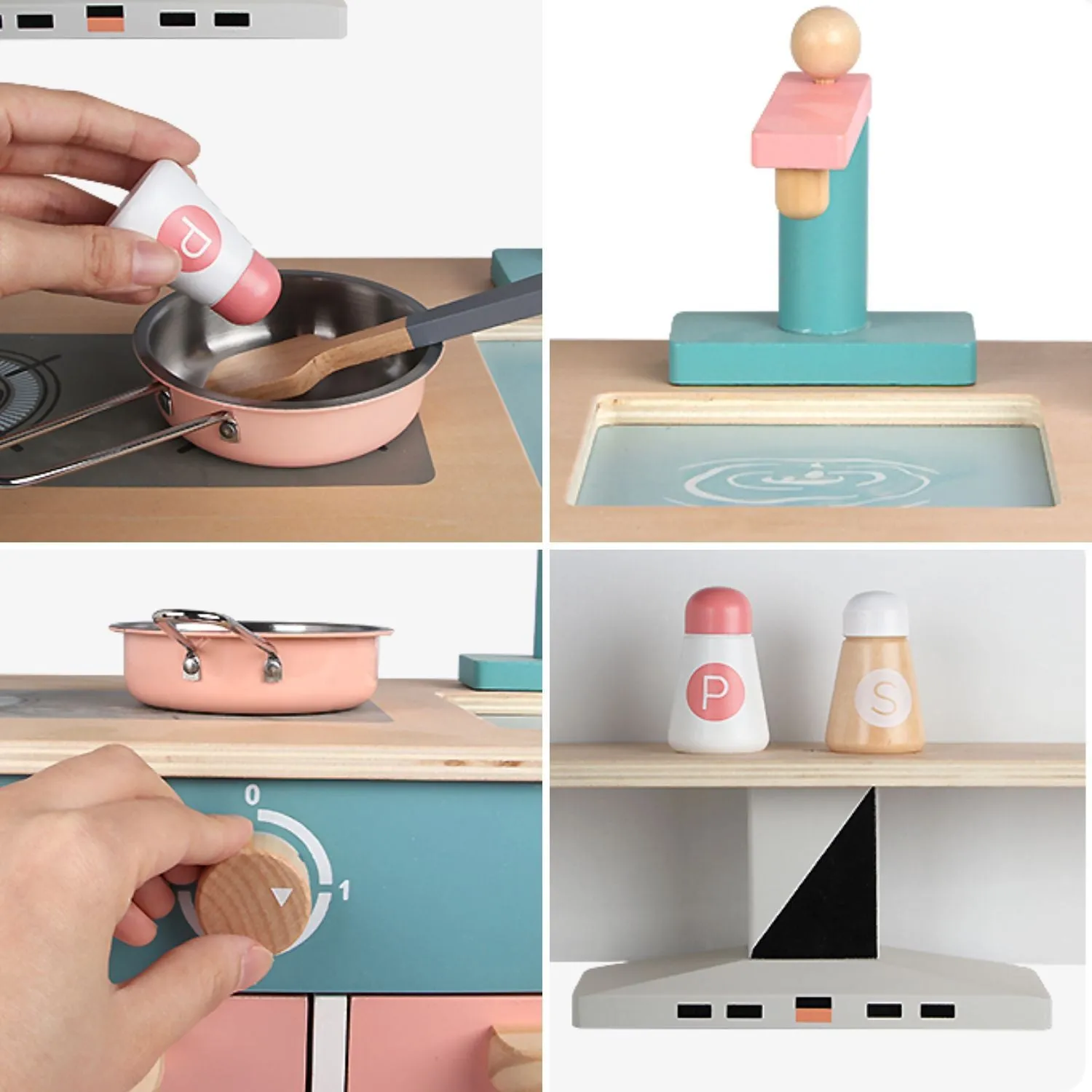 Wooden Kids Kitchen Playset