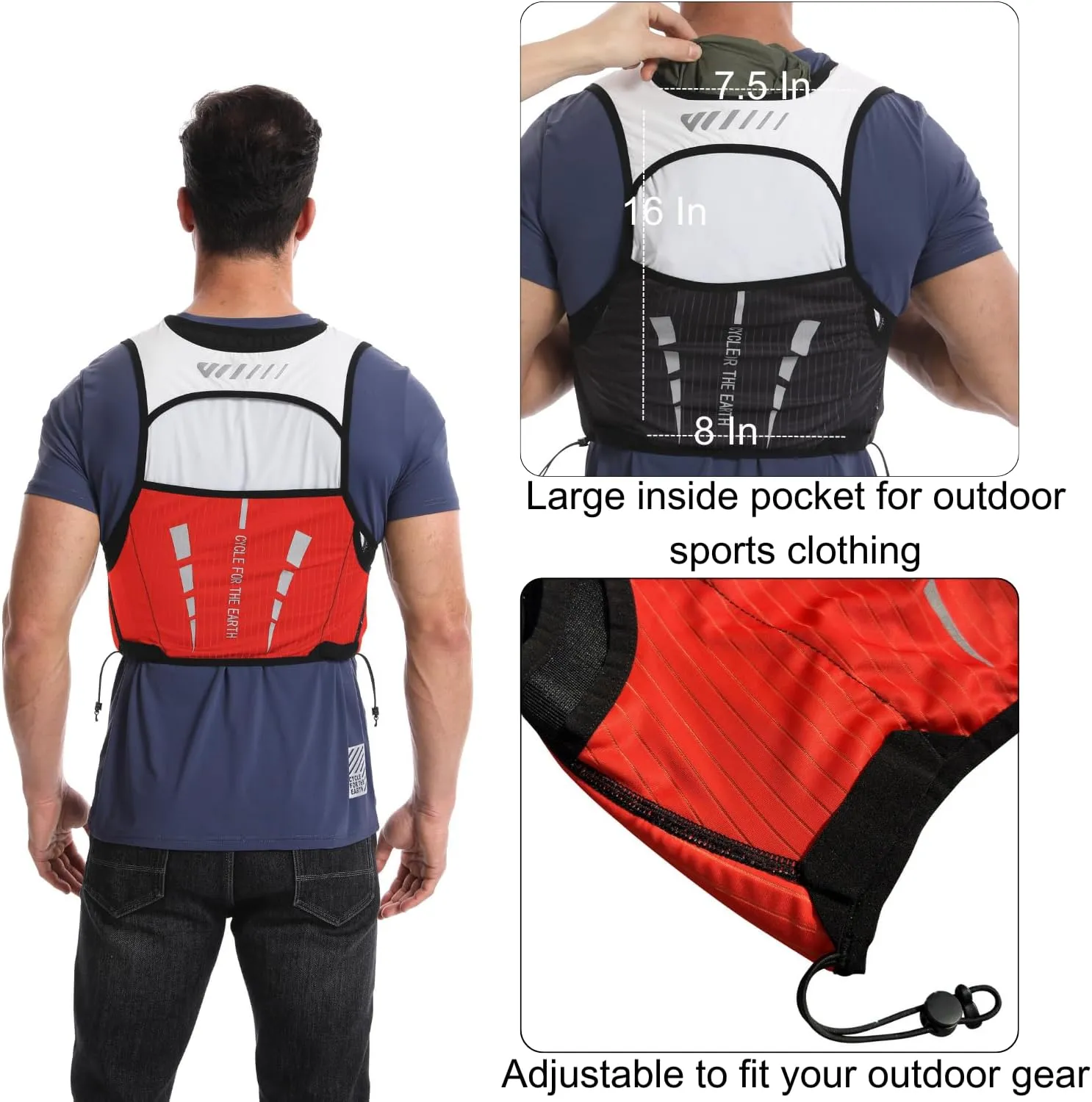 Wulibike Running Hydration Vest for Women Men,Water Backpack Lightweight Quick-Drying with Pockets for Trail Hiking Biking