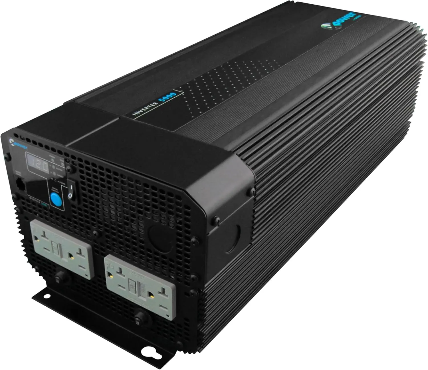 Xantrex 813-5000-UL XPower 5000 12V High Power Inverter, 4000W Max Continuous Power, 10000W Peak Surge Capacity Peak, Four GFCI AC Receptacles - 034388-10LPA , Black