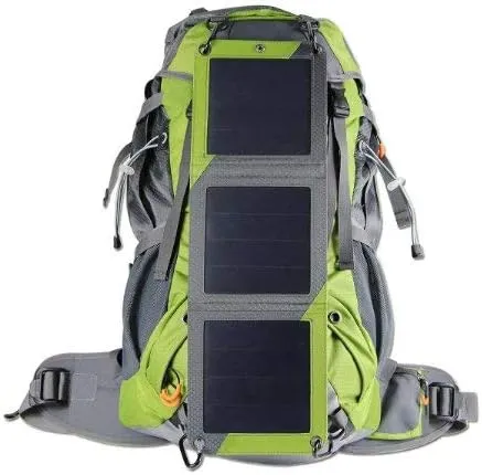 Xplorer Globetrotter 42 | Ultra Durable Hiking Solar Backpack Lime Green with Removable 10 Watt Panel | Charges USB devices including Smartphones, Tablets, GPS, and more up to 5V