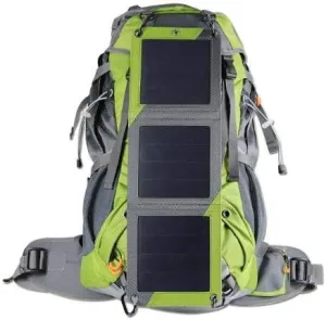 Xplorer Globetrotter 42 | Ultra Durable Hiking Solar Backpack Lime Green with Removable 10 Watt Panel | Charges USB devices including Smartphones, Tablets, GPS, and more up to 5V