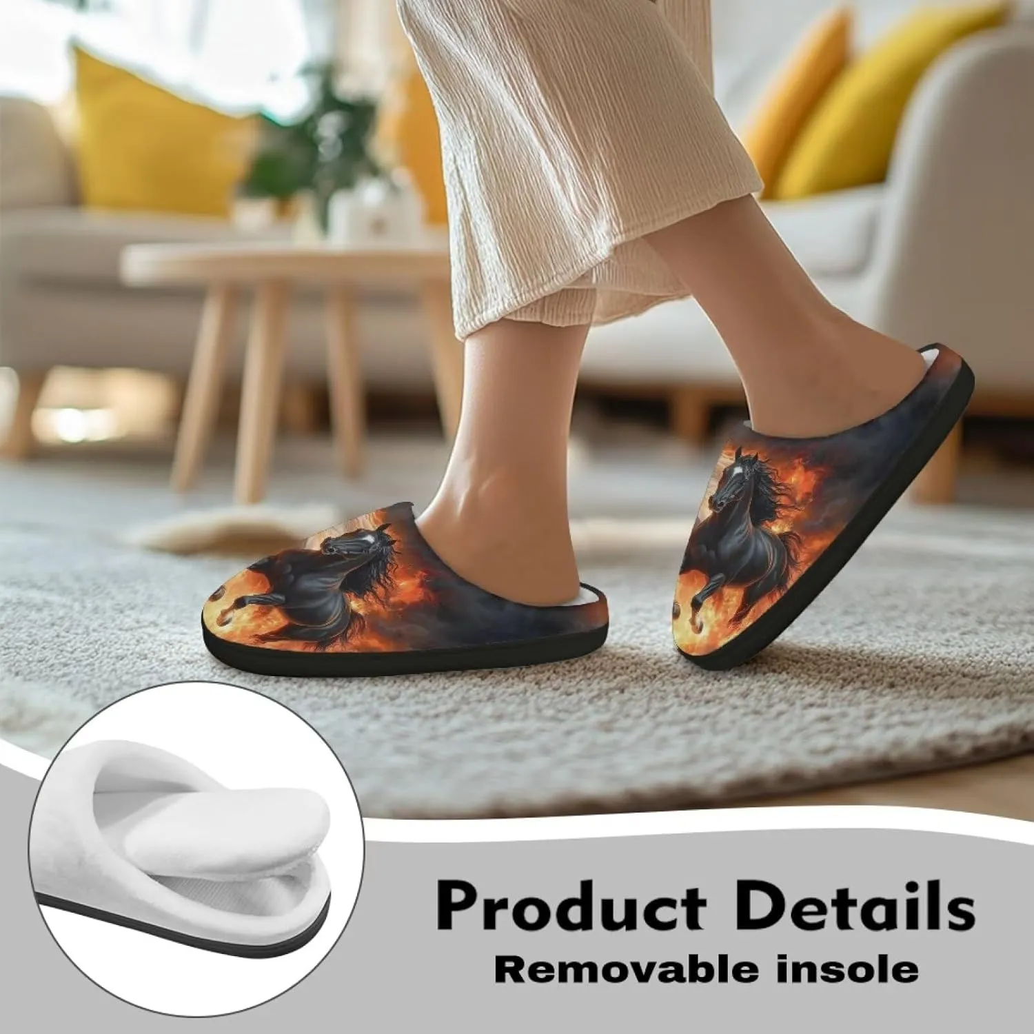 Xpyiqun House Shoes Soft Plush Fuzzy Warm Slippers Winter Home Slippers for Men Women Size 4-12