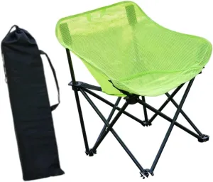 Yiju Folding Chair Camping Chair Heavy Duty Folded with Carrying Bag for Adults for Park Patio Sporting Events Fishing Backyard, Green