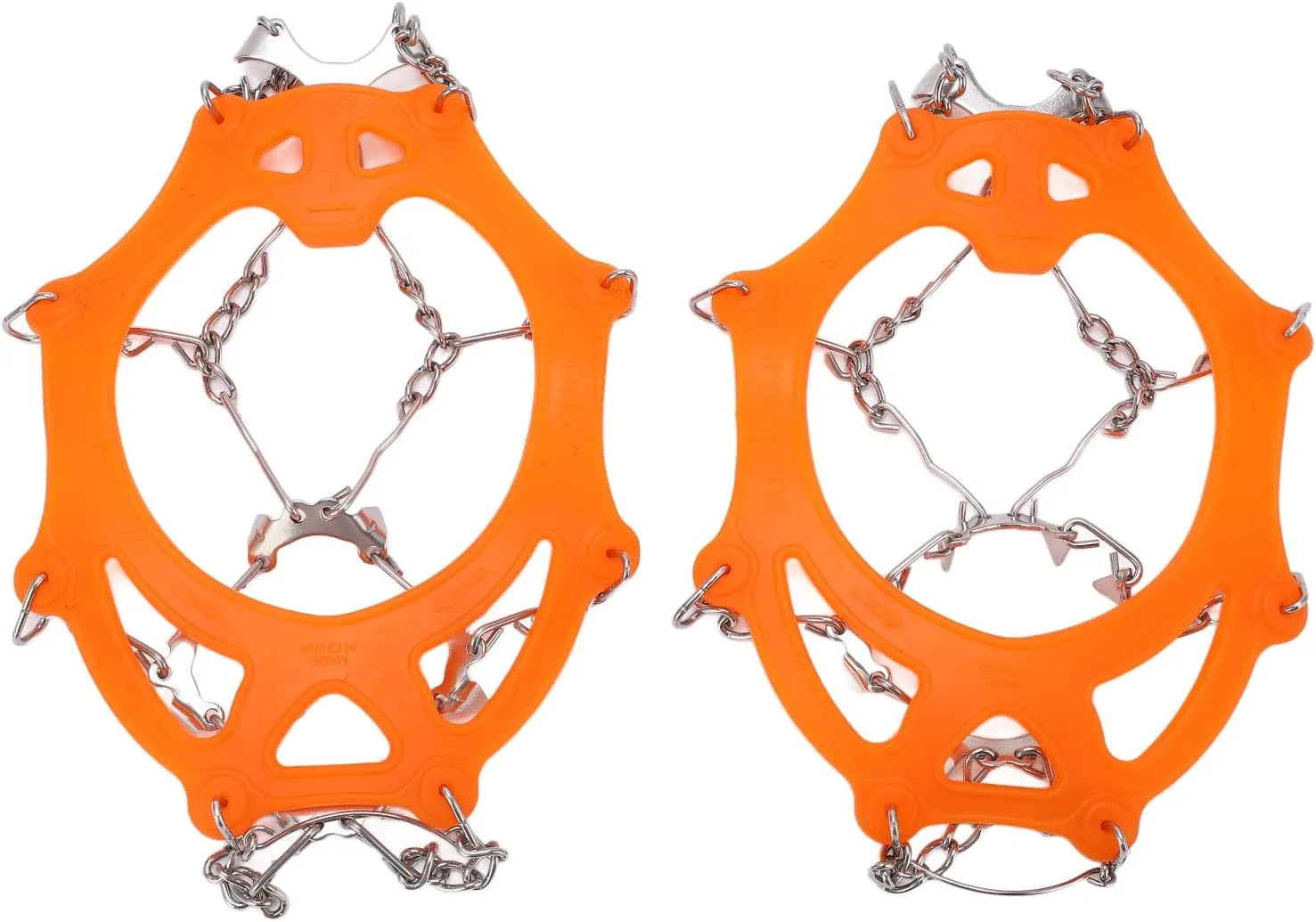 Ymiko Crampons for Hiking, 12 Tooth Micro Spikes with 2Pcs Ice Cleats for Mountaineering