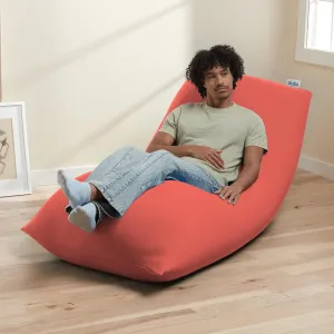 Yogibo Max 6 Foot Giant Bean Bag Chair Bed Lounger for Adults, Kids and Teens with Filling, Extra Large, Oversized, Big, Huge, Plush, Sensory Beanbag Couch Sofa Sack, Washable Cover, Coral