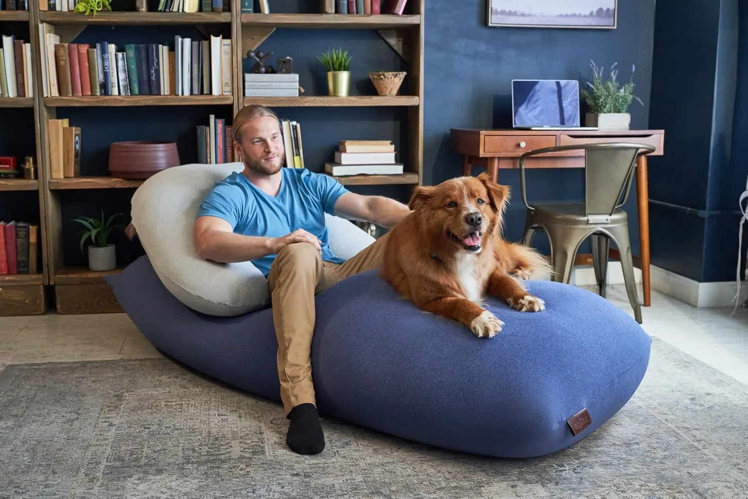 Yogibo Max 6 Foot Giant Bean Bag Chair Bed Lounger for Adults, Kids and Teens with Filling, Extra Large, Oversized, Big, Huge, Plush, Sensory Beanbag Couch Sofa Sack, Washable Cover, Flamingo