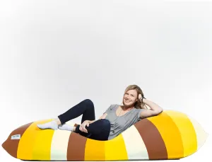 Yogibo Max 6 Foot Giant Bean Bag Chair Bed Lounger for Adults, Kids and Teens with Filling, Extra Large, Oversized, Big, Huge, Plush, Sensory Beanbag Couch Sofa Sack, Washable Cover, Rainbow Sunset