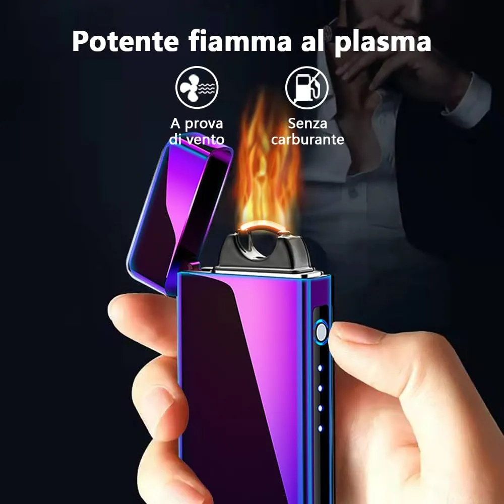 YOZWOO Electric Lighter Rechargeable, High Power Flame Arc Lighter, USB Lighters with LED Battery Indicator, Windproof Electronic Lighters for Candle Camping with Gift Box (Multicolor)