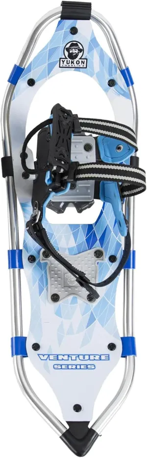 Yukon Charlie's Advanced 8 x 21 Inch Women's Snowshoe Kit for Winter Hiking and Backpacking with 2 Poles and Travel Bag, 150 Pound Capacity