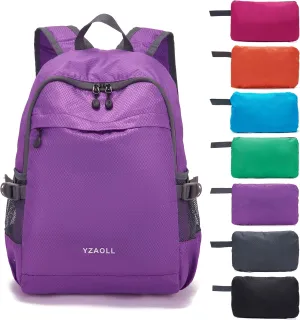 YZAOLL Small Lightweight Packable Hiking Backpack, 20L Hiking Backpack Day Pack for Women Men Travel Camping Vacation,Purple