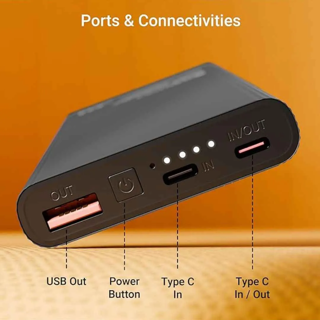 ZEBRONICS EnergiPod 10MR1 10000 mAh Power Bank