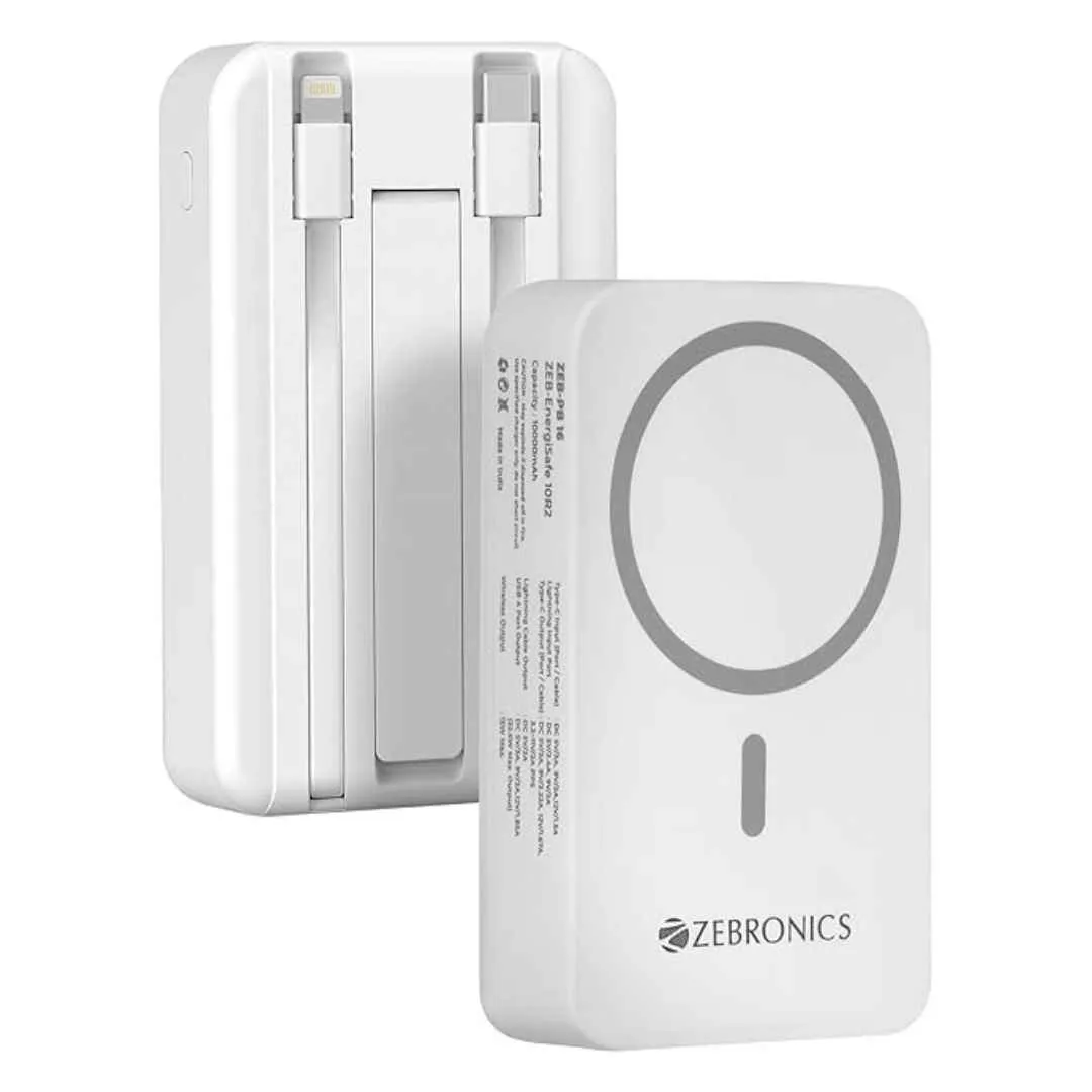ZEBRONICS EnergiSafe 10R2 Wireless Power Bank