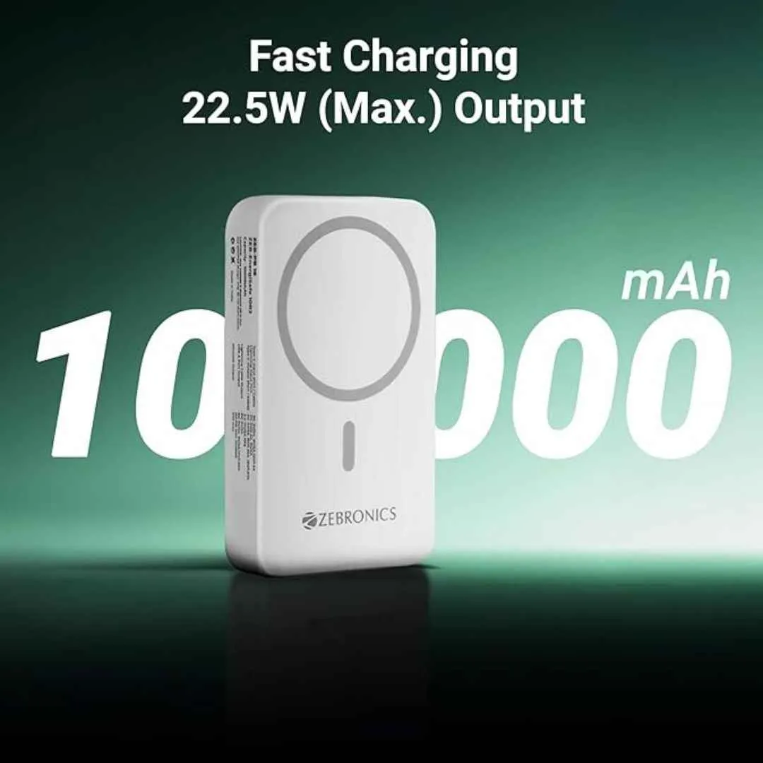 ZEBRONICS EnergiSafe 10R2 Wireless Power Bank