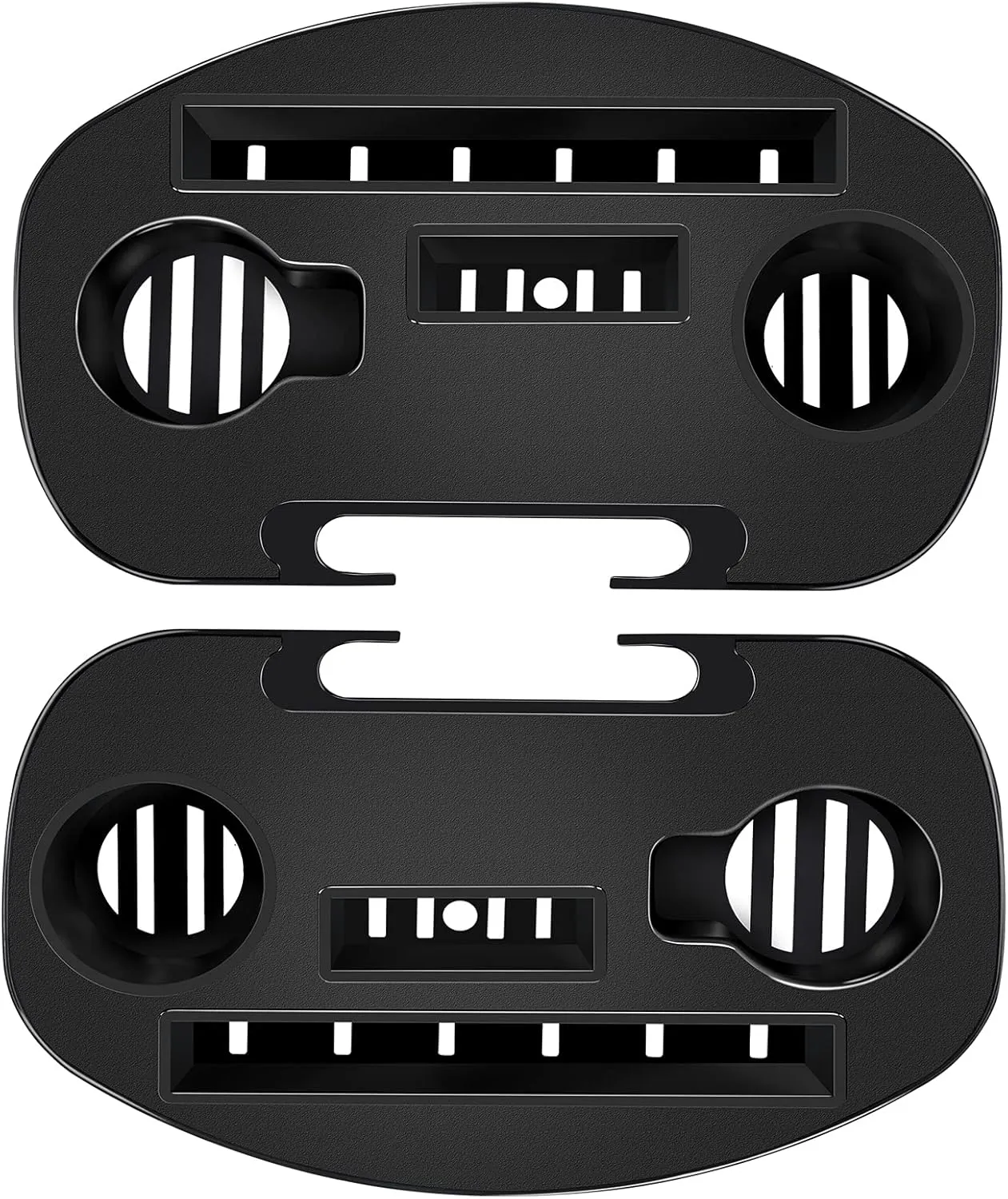 Zero Gravity Chair Tray, 2 Pack Upgraded Version Cup Holder for Zero Gravity Chair, Utility Clip-On Chair Table/Tray for iPhone/iPad/Tea Cup/Books -Black…