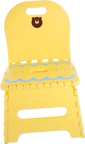 Zerodeko Portable Folding Chair with Backrest Lightweight and Sturdy Plastic Stool for Camping Beach and Outdoor Activities Space Saving Design