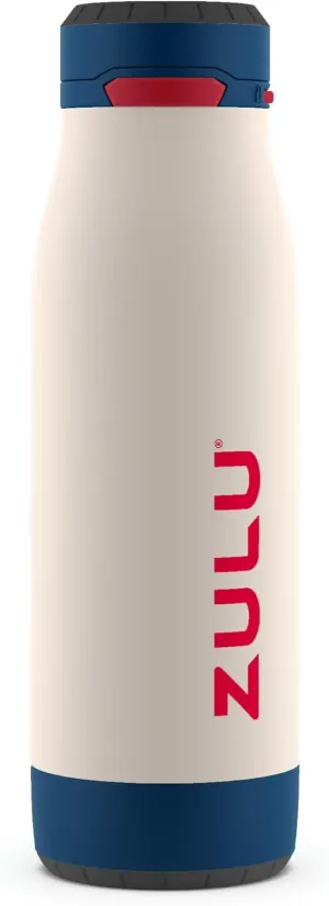 ZULU Ace Vacuum Insulated Stainless Steel Water Bottle with Chug Spout, Leak-Proof Locking Lid and Removable Base for School, Backpack, Sports, Gym, Travel
