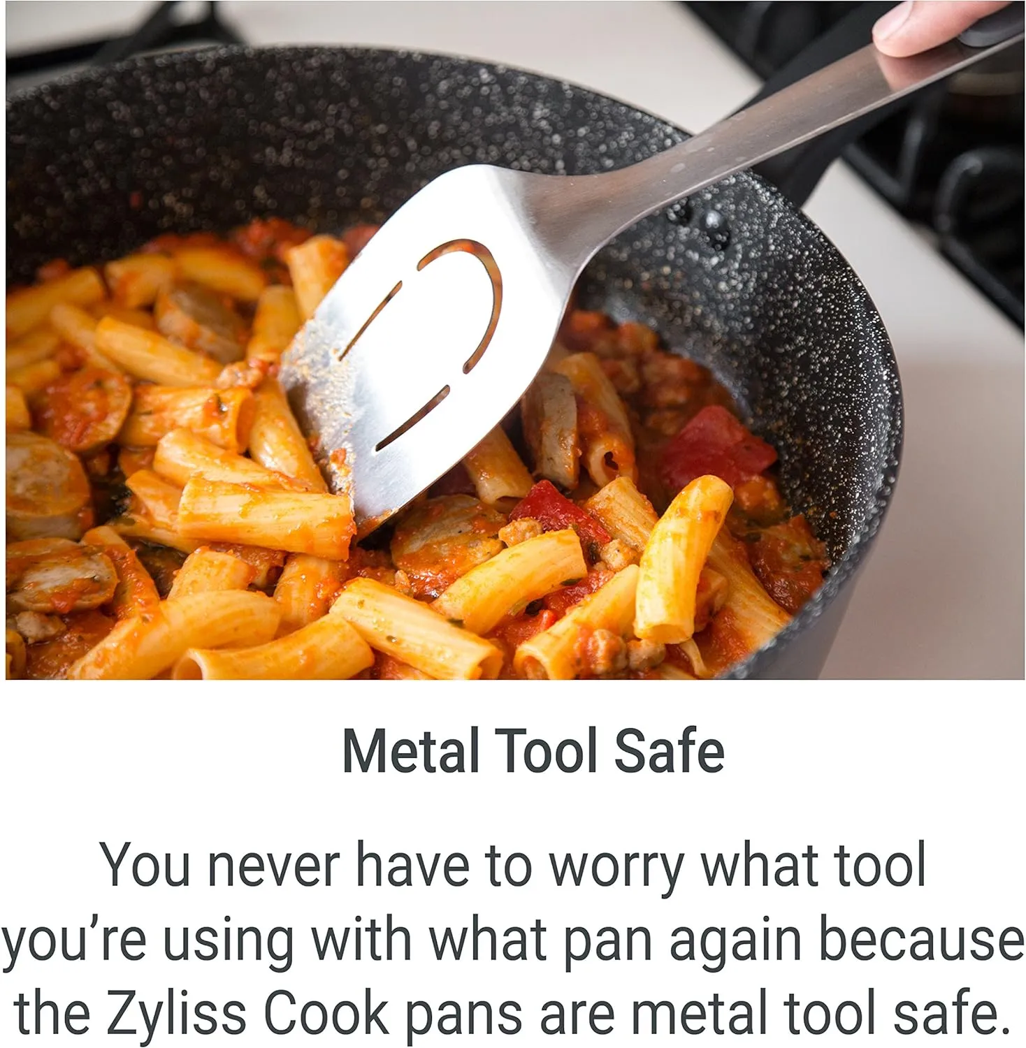 Zyliss Ultimate Nonstick Fry Pan - Ceramic Frying Pan - Non-Stick & Induction Frying Pan - Dishwasher and Metal Utensil Safe Cooking Pan - 8 inches